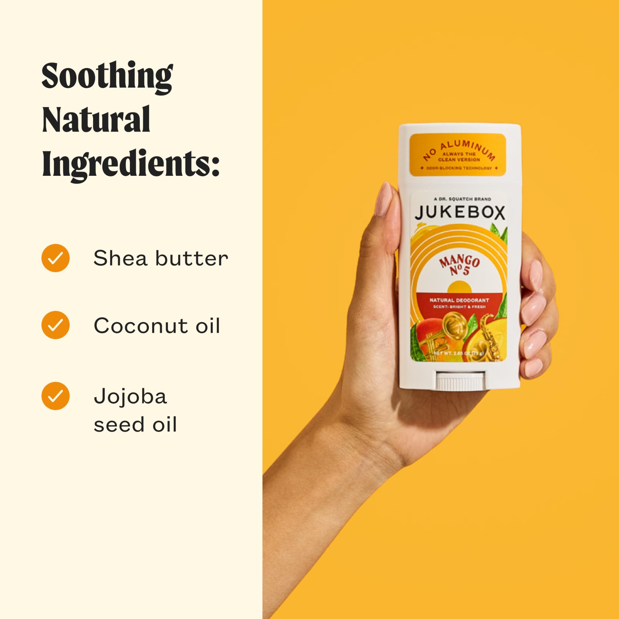 Amazon.com: Jukebox Natural Deodorant for Women–Mango No. 5 Scent